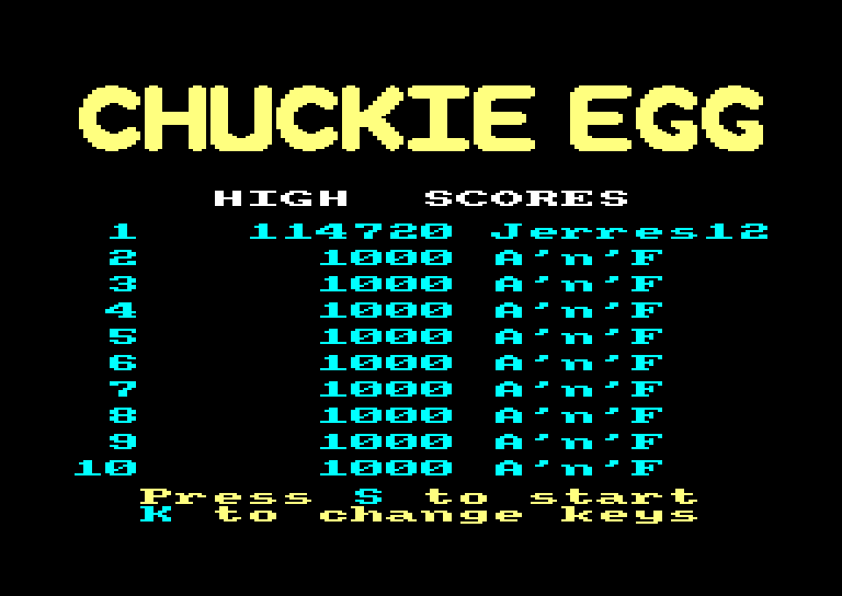 Amstrad CPC, Chuckie Egg