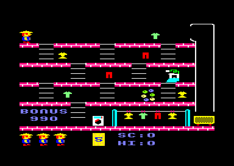 Mr. Wong's Loopy Laundry, Amstrad CPC