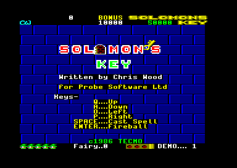 Amstrad CPC, Solomon's Key