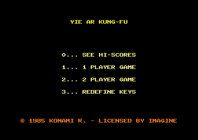 Amstrad CPC, Yie Ar Kung-Fu