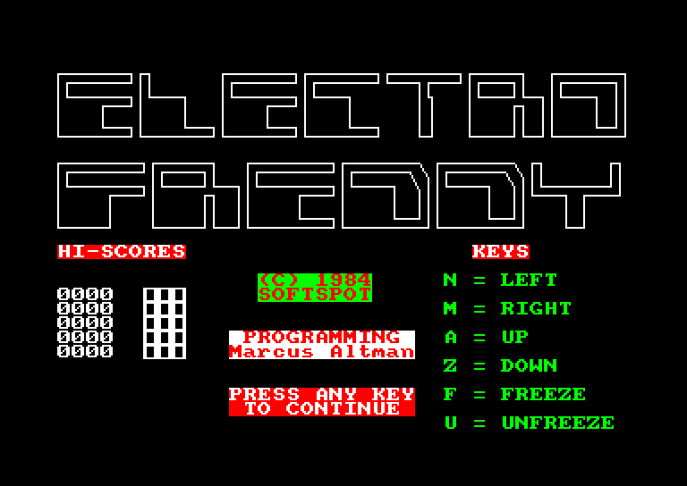 Amstrad CPC, Electro Freddy